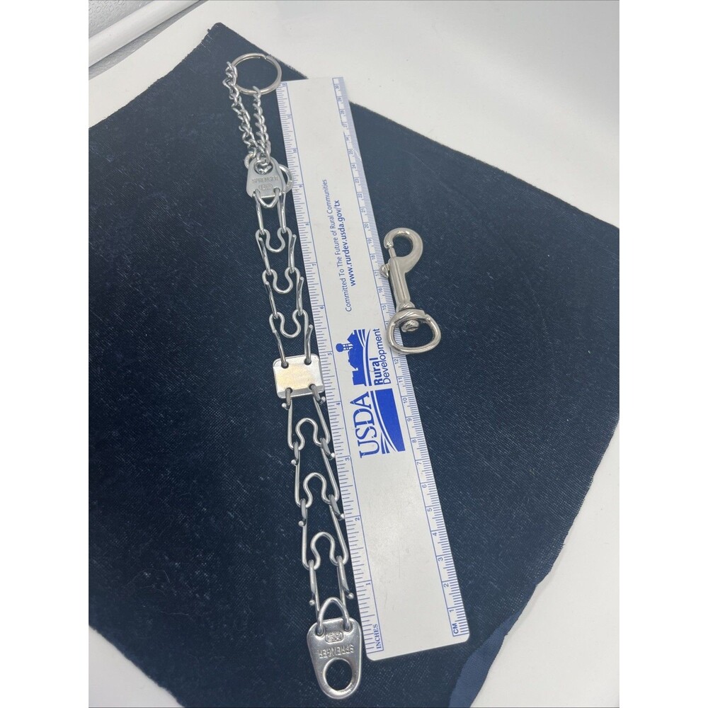 Herm Sprenger Prong Dog Training Collar Chrome Plated Steel 13" Extra Clip